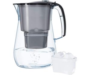 AQUAPHOR Onyx Water Filter Jug with 1x Maxfor+ 200litre Cartridge, Graphite Black, 4.2 litres total capacity