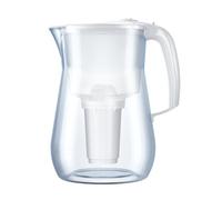 AQUAPHOR Provence White Water Filter Jug Counter Top Design with 4.2L Capacity, 2 X A5 Filters Included, Reduces Limescale, Chlorine & Microplastics, Perfect for Families, Premium Quality Glass Effect