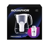 AQUAPHOR Provence White Water Filter Jug - Counter Top Design with 4.2L Capacity, 1 X A5 Filter with added Magnesium included, Reduces Limescale, Chlorine & Microplastics, Perfect for Families.