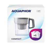 AQUAPHOR Water Filter Jug Compact with 1 X Maxfor+ Filter - 2.4L Capacity - Grey