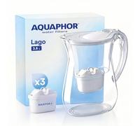 AQUAPHOR Water Filter Jug Lago White 3.8L with 3 x Maxfor+ Cartridges