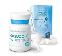 Aquapik® Whitening Kit | 30 Whitening Tablets + Nozzle for Dental Irrigator | Compatible with Aquapik 100 Advanced and Pro | Whiter Teeth | Safe Daily Use | Fresh Breath