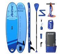 AQUAPLANET Inflatable Stand Up Paddle Board Kit - All Round Ten, Blue | 10 Foot | Ideal for SUP Beginners & Experts | Includes Fin, Paddle, Pump, Repair Kit, Backpack, Leash, Dry Bag, Carry Strap