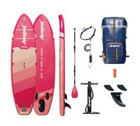 Aquaplanet PACE 10’6” Inflatable Paddle Board Package for Adults & Beginners, Stable All Round SUP for Easy Cruising & First Time Paddlers, Complete Kit with Paddle Pump & Bag - Coral