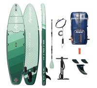 Aquaplanet PACE 11’8” Inflatable Paddle Board Package for Adults, 15 cm Thick, Lightweight All Round SUP with Fast Glide, Complete Kit with Carbon Paddle, Pump & Backpack - Nori