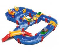 AquaPlay Kids Water Table | Colourful Water Play Table with Working Canal System, Lifting Crane, Bridges, Boat, and Car Toy | Ages 3+