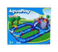 AquaPlay Harbour Waterway - Outdoor Water Feature with Train, Boats and 2 Toy Figures - Water Toy for Children from 3 Years, 128 x 93 x 40 cm