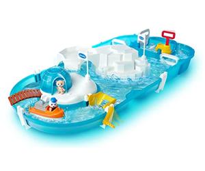AquaPlay - Polar - Waterway with Iceberg, Reservoir and Ramp for a Waterfall, Includes Olivia Toy Figure with Colour Changing Function, for Children from 3 Years 8700001522 Turquoise