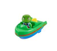 AquaPlay Sports Boat with Winding Motor - Self-Propelled Playboat Without Battery, Heavy Duty Winding System, Water Toy, Bathtub, Pool, Beach, Blue Green, Ages 2+
