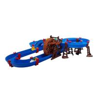 AquaPlay WaterWheel - Two-tier Waterway, Large Water Wheel with Hand Crank, Long Water Slide, Boats with Animal Figures, Outdoor Water Toy, for Children from 3 Years