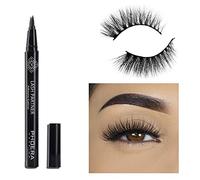 AquaPurity PHOERA 9D Synthetic Mink Lashes & Adhesive Eyeliner Kit Reusable up-to 30 times Self-Adhesive Magic Eyeliner Pen With Waterproof No Glue Needed Lashes Set (LOS ANGLES)