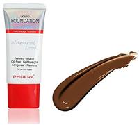 AQUAPURITY PHOERA Full Coverage Foundation New Formula Waterproof Long Lasting Oil Free Velvet Matte Liquid Foundation for Oily Skin Flawless Makeup Base Cream Concealer (109 Mocha…)