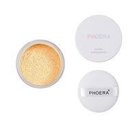 AQUAPURITY - PHOERA Loose Makeup Setting Matte Face Powder + Puff, Long Lasting Lightweight Foundation Make Up Fixer Beauty Blender Highlighter Palette Flash Photography (103 - Banana)