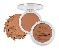 AQUAPURITY PHOERA Sheer Matte Compact Powder - Fixing Makeup Base Fixer Setting Powder Foundation Fix - Long Lasting Make Up Fixer - Skin Vitamin E Beauty Blender (206 TAN)