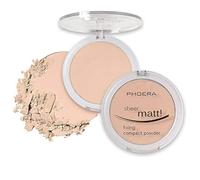 AQUAPURITY - PHOERA Sheer Matte Fixing Powder Makeup Base Fixer Setting Powder Foundation Fixing Compact Pressed Powder Long Lasting Make Up Fixer Skin Vitamin E Beauty Blender (202 Natural Beige…)