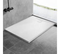 AQUARA 1200 x 900mm Shower Tray, Slip-Resistance Walk in Shower Trays with Shower Waste, Stylish and Durable Base for Shower Enclosure, White