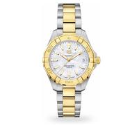 Tag Heuer Womens Silver and Gold Wbd1320.bb0320 Aquaracer 18ct Yellow Gold-plated Stainless-steel Quartz Watch 32mm