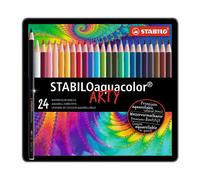 Colouring Pencil - STABILOaquacolor Tin of 24 Assorted Colours
