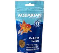 AQUARIAN Complete Nutrition, Aquarium Goldfish Food Pellets Also Suitable For Small Pond Fish, 100 g Bag