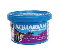 AQUARIAN Complete Nutrition, Aquarium Tropical Fish Food Flakes, 13g Container