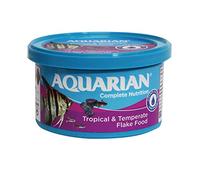 AQUARIAN Complete Nutrition, Aquarium Tropical Fish Food Flakes, 25g Container