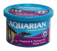 AQUARIAN Complete Nutrition, Aquarium Tropical Fish Food Flakes, 50g Container