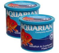 Aquarian Complete Nutrition Goldfish Food Flakes, Also Suitable for Small Pond Fish, 200 g Container (Pack of 2)