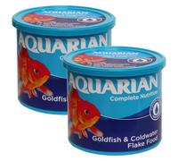 Aquarian Goldfish Flakes 200g (Pack of 2) | Nutritionally Balanced Food for Healthy Growth, Clean Water & Vibrant Colours | Complete Daily Diet for All Types of Goldfish | 2 x 200g Foil Sealed Tubs