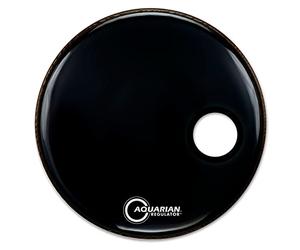 Aquarian RPT18BK Regulator Series - 18 inch Drumhead - Black - W/Ring