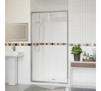 Aquariss 1000x1900mm Sliding Shower Enclosure Chrome | Quick Assemble, Aluminum Profile, 6mm Tempered Glass, Easy Clean, Stainless Steel Handle, Wall Adjustable, Reversible