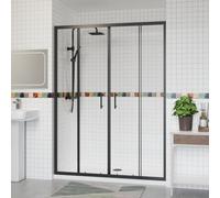 Aquariss 1500x1900mm Sliding Shower Enclosure Black