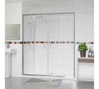 Aquariss 1600x1900mm Sliding Shower Enclosure Chrome