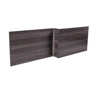 Aquariss 1700 L Shape Calm Grey Effect Wood Shower Bath Front Panel | MDF, Adjustable Plinth, for Bathroom Soaking Tub