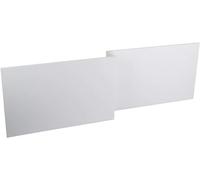 Aquariss 1700mm L Shape Gloss White Wood Shower Bath Front Panel | Painted, MDF, Adjustable Plinth, for Bathroom Soaking Tub