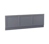 Aquariss 1700mm Traditional Bath Front Side Panel Matte Grey MDF | Adjustable Height, Moisture Resistant, Bathroom Soaking Tub
