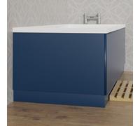 Aquariss 800mm Bath End Panel 18mm MDF Painting Matte Blue Adjustable Height for Bathroom Soaking Tub