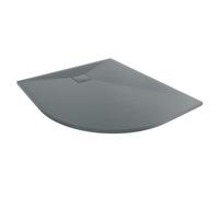 Aquariss Anthracite RH Offset Quadrant Shower Tray 1000 x 900mm with Waste | SMC Slate Effect Anti Slip, Walk In Shower Base Tray, for Bathroom Shower Door Enclosure Cubicle Wetroom, Easy Installation
