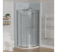 Aquariss Left/Right Offset Quadrant Shower Enclosure 6mm Easy Clean Tempered Glass Sliding Door Chrome 900x760x1900mm