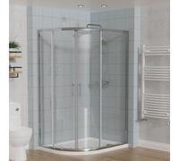 Aquariss Left/Right Offset Quadrant Shower Enclosure 6mm Easy Clean Tempered Glass Sliding Door Chrome 1200x900x1900mm