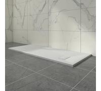 Aquariss SMC Anti Slip 1600 x 700 mm Rectangular Wetroom Shower Tray White | Slate Effect Shower Enclosure Tray, for Bathroom Shower Door Enclosure, Walk In Shower Base, Slimline