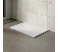 Aquariss SMC Slate Effect Rectangular 1300 x 800 mm Shower Base Tray White | Slimline Anti Slip Shower Tray, Bathroom Wet Room Shower Cubicle Base, for Walk In Shower Door, Durable