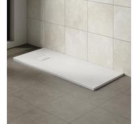 Aquariss SMC Slate Effect Rectangular 1600 x 700 mm Shower Base Tray White | Slimline Anti Slip Shower Tray, Bathroom Wet Room Shower Cubicle Base, for Walk In Shower Door, Durable