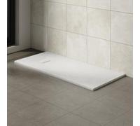Aquariss SMC Slate Effect Rectangular 1700 x 800 mm Shower Base Tray White | Slimline Anti Slip Shower Tray, Bathroom Wet Room Shower Cubicle Base, for Walk In Shower Door, Durable