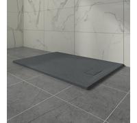 Aquariss SMC Slate Effect Shower Enclosure Tray 1200x900mm Rectangular Wetroom Shower Base Anthracite
