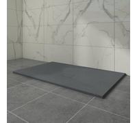 Aquariss SMC Slate Effect Shower Enclosure Tray 1700x1000mm Rectangular Wetroom Shower Base Anthracite