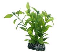 Hobby Hobby Hygrophila Artificial Aquarium Plant, 11.8 x 10.2 x 15.8 cm, Green, 1 Count, Plastic, Potted, Naturalistic, Plant