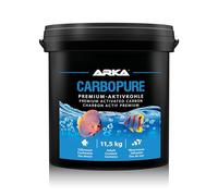 Aquarium activated carbon - ARKA Carbopure 20 L - removes cloudiness, medication residue & colourants - acid-washed & steam-activated - for freshwater & marine tanks - crystal clear water