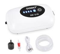 Aquarium Air Pump - 1 Outputs Ultra Quiet Ventilation Pump, Aquarium Oxygen Pump, 180LPH Energy Saving Air Pump for Freshwater & Saltwater, Battery Indicator