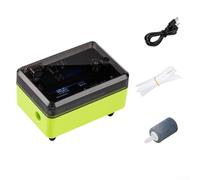 Aquarium Air Pump, 2L/min Ultra-Quiet Portable Oxygen Pump With Touch Sensitive Switches And Type-C Charging Port, Metal Suspension Buckles(green)