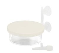 Aquarium Air Refiner Disc, White Nano Air Stone with Double Suction Cups, Adjustable Air Volume, Quiet Operation - High Dissolved Oxygen, Durable Material, Ideal for Fish Tanks